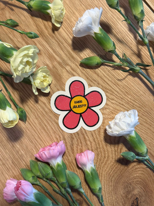 Toivokukka - tarra (glitter)